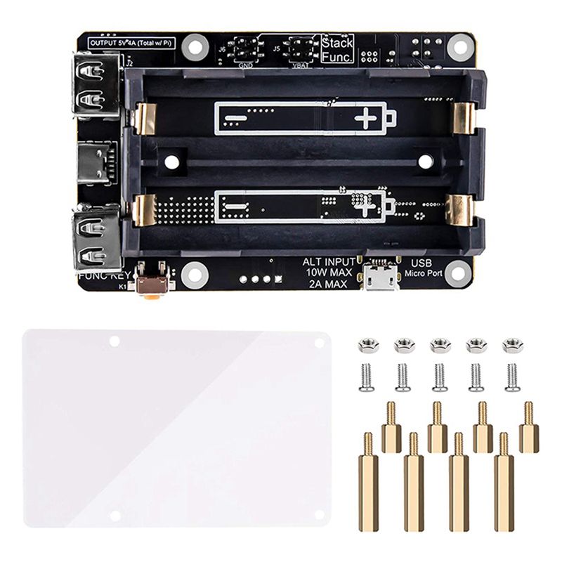 Raspberry Pi Uninterrupted Power Supply Ups 18650 - Delikatna tekstura - 2X Zasilacz UPS